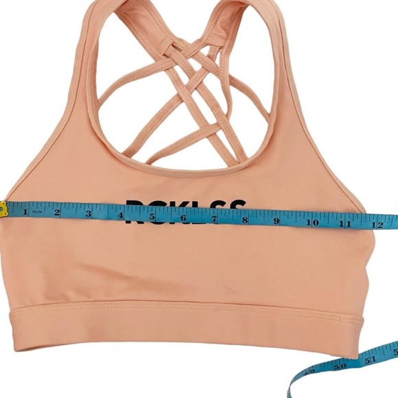 Young & Reckless Small Peach Pink Strappy Sports Bra NEW WITH TAGS - Picture 6 of 6